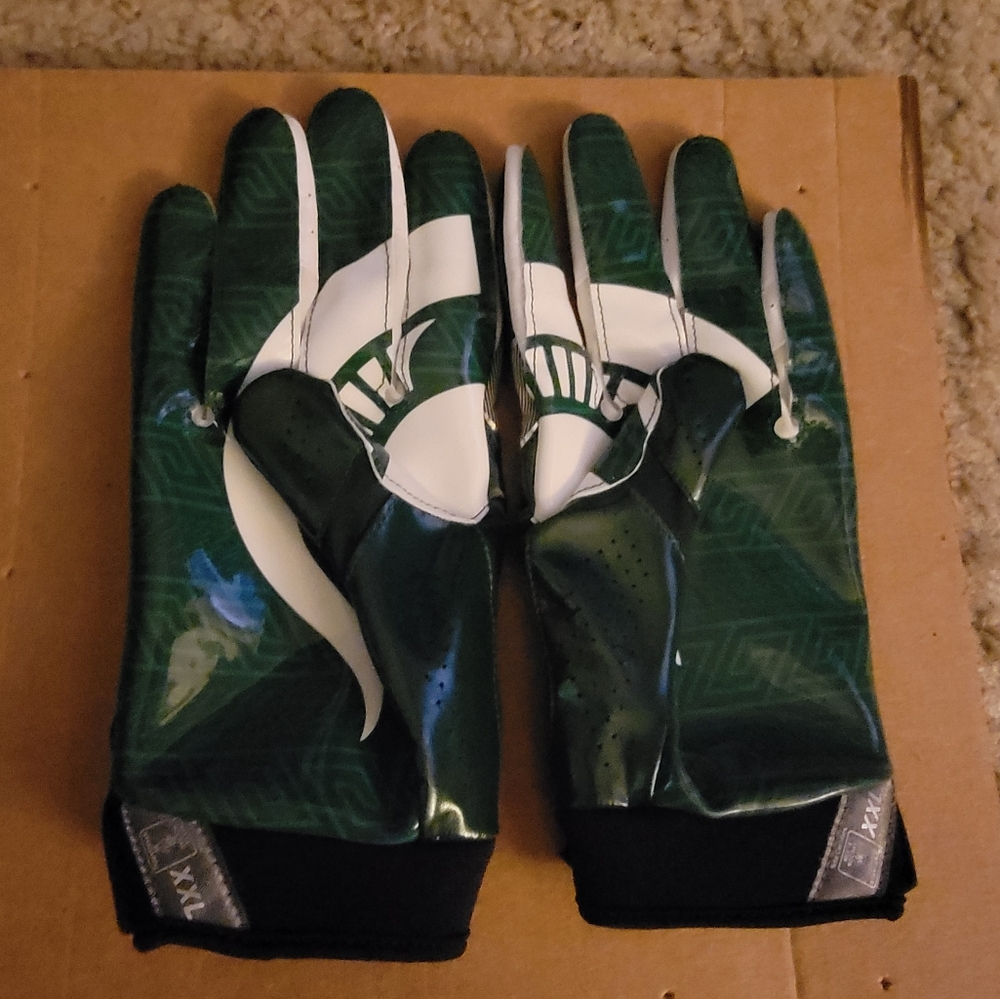 !! Mens Michigan State Spartans Football "Team Issued" Nike Gloves Size 2XL!!
